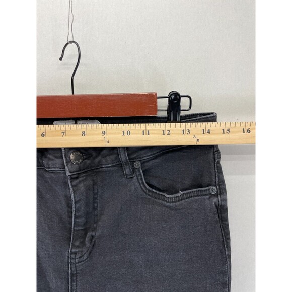 Free People Women’s 29 Black Denim Jeans 5 Pocket Perfectly Destroyed Distressed - Picture 4 of 10